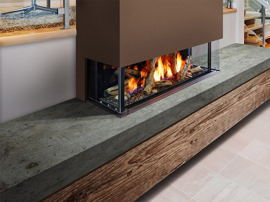 Enclave 60" Single Sided Linear Gas Fireplace - Heater